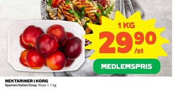 Coop Nektariner i korg erbjuda