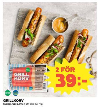 Coop Grillkorv erbjuda
