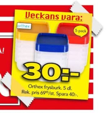 Bo Ohlsson Orthex frysburkar erbjuda