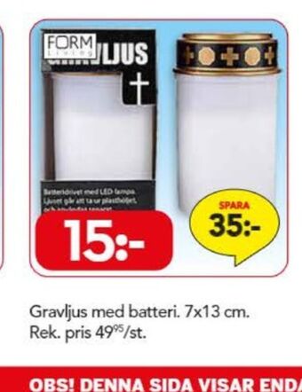 Bo Ohlsson Form living ljusdekoration erbjuda