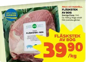Coop Sverige/Coop Fläskstek Av Bog 1400g erbjuda