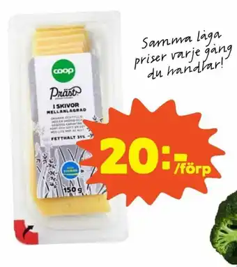Coop Präst I Skivor Mellanlagrad