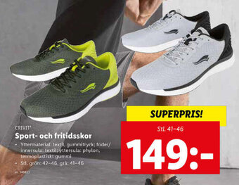 Lidl Crivit Sport-och fritidsskor stl. 41-46 erbjuda