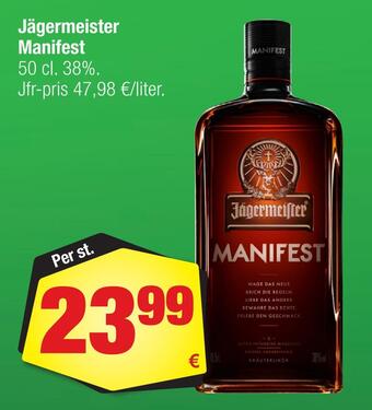 Calle Jägermeister manifest erbjuda