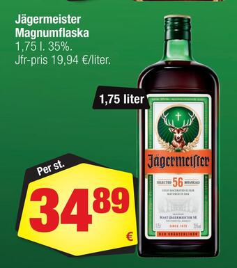 Calle Jägermeister magnumflaska erbjuda