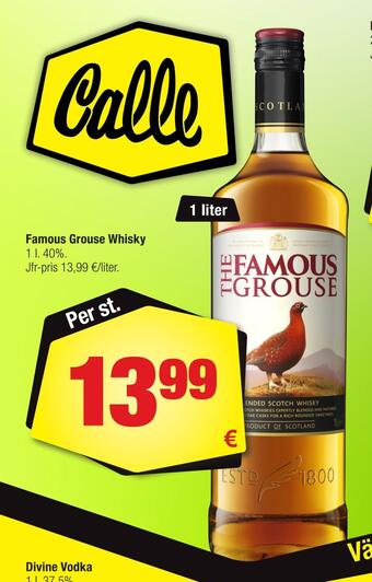 Calle Famous grouse whisky erbjuda