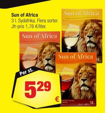 Calle Sun of africa erbjuda