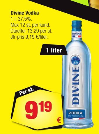 Calle Divine vodka erbjuda