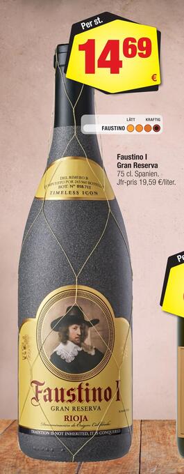 Calle Faustino l gran reserva erbjuda