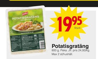 Matöppet Potatisgratäng erbjuda