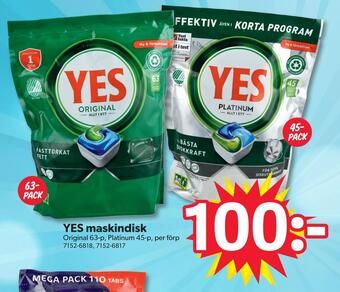 DollarStore Yes maskindisk erbjuda