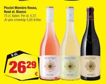 Calle Piccini memŏro rosso, rosé el. bianco erbjuda