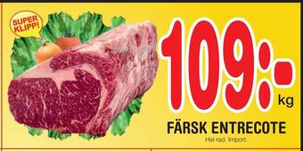 Nya Pulsen Färsk entrecote erbjuda