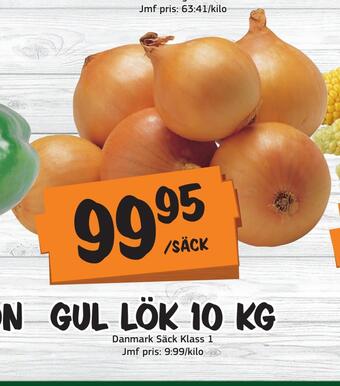 Bazaar Food market Gul lök 10 kg erbjuda