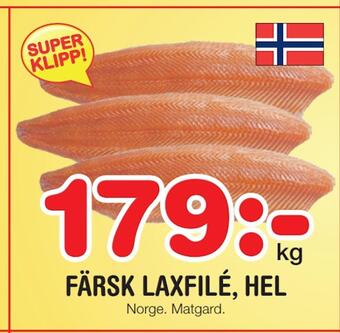 Nya Pulsen Färsk laxfilé, hel erbjuda