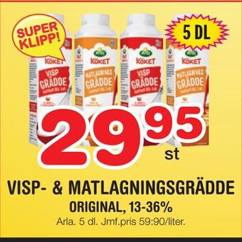 Nya Pulsen Visp- & matlagningsgrädde erbjuda