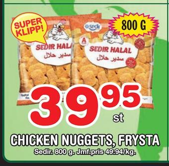 Nya Pulsen Chicken nuggets, frysta erbjuda