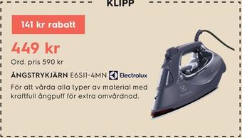 Electrolux Home Ångstrykjärn erbjuda