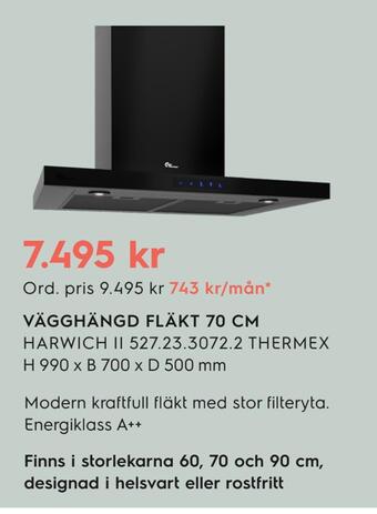 Electrolux Home Vägghängd fläkt 70 cm erbjuda