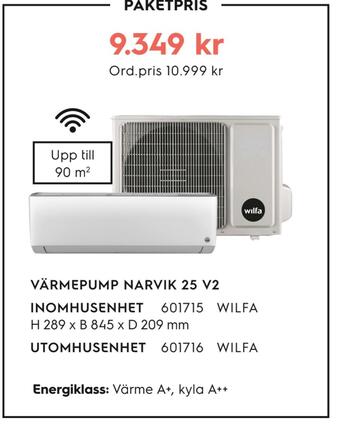 Electrolux Home Värmepump narvik 25 v2 erbjuda