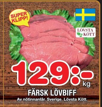 Nya Pulsen Färsk lövbiff erbjuda