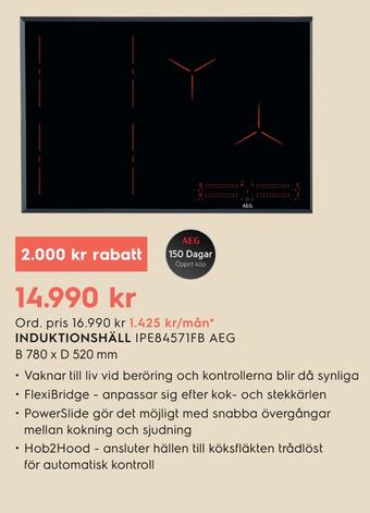 Electrolux Home Induktionshäll erbjuda