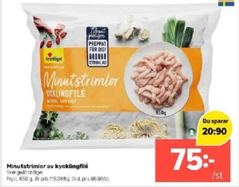 Coop Extra Minutstrimlor av kycklingfilé erbjuda