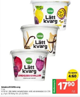 Coop Extra Smaksatt lättkvarg Coop erbjuda