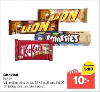 Coop Extra Choklad Nestlé erbjuda