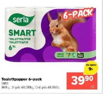 Coop Extra Toalettpapper 6-pack Serla erbjuda