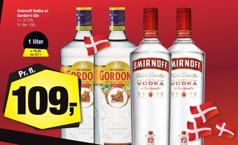 Calle Smirnoff Vodka el. Gordon's Gin erbjuda