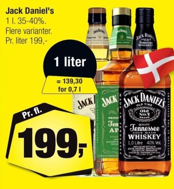Calle Jack Daniel's 1 L. 35-40% erbjuda