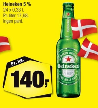 Calle Heineken 5 % 24 x 0,33 L. erbjuda