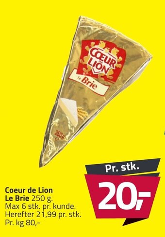 Coeur de Lion Le Brie 250 g.