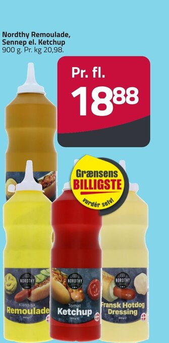 Fleggaard Nordthy Remoulade, Sennep el. Ketchup 900 g erbjuda