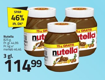 Fleggaard Nutella 825 g. erbjuda