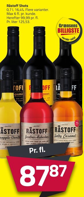 Fleggaard Råstoff Shots erbjuda