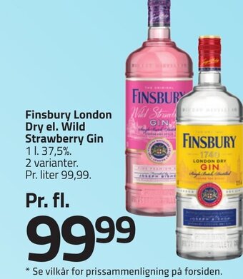 Fleggaard Finsbury London Dry el. Wild Strawberry Gin erbjuda