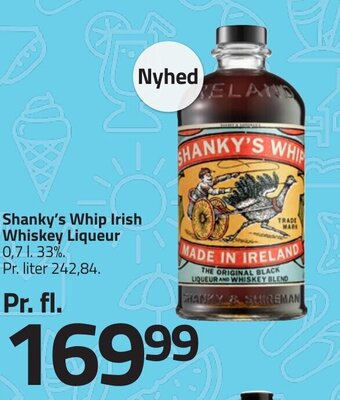 Fleggaard Shanky's Whip Irish Whiskey Liqueur erbjuda