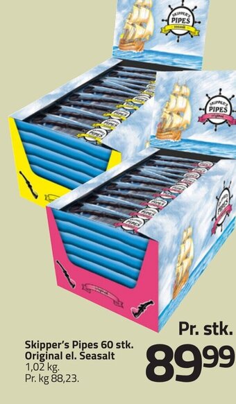 Fleggaard Skipper's Pipes 60 stk. Original el. Seasalt erbjuda
