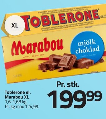 Fleggaard Toblerone el. Marabou XL erbjuda