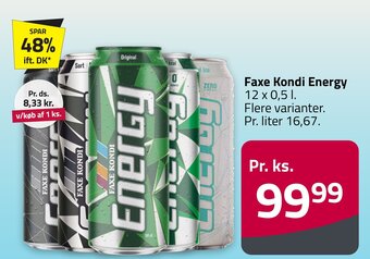 Fleggaard Faxe Kondi Energy erbjuda