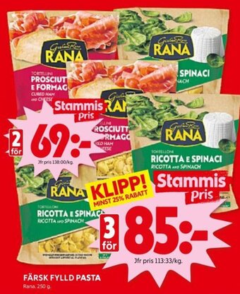 ICA Kvantum FÄRSK FYLLD PASTA erbjuda