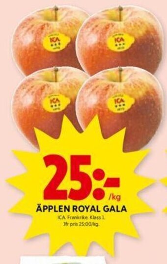 ICA Kvantum ÄPPLEN ROYAL GALA erbjuda