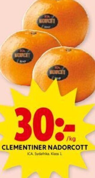 ICA Kvantum CLEMENTINER NADORCOTT erbjuda