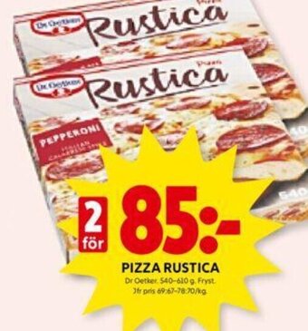ICA Kvantum PIZZA RUSTICA Dr Oetker. 540-610 g erbjuda