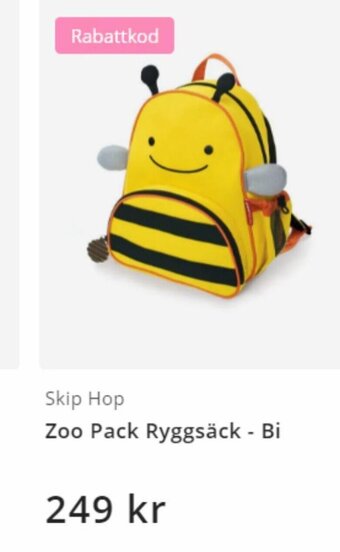 Baby World Skip Hop Zoo Pack Ryggsäck - Bi erbjuda