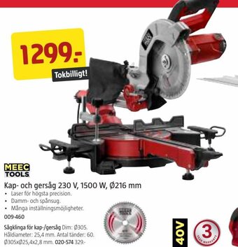 Jula Kap- och gersåg 230 V, 1500 W, Ø216 mm erbjuda