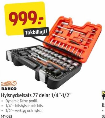 Jula Hylsnyckelsats 77 delar 1/4"-1/2" erbjuda