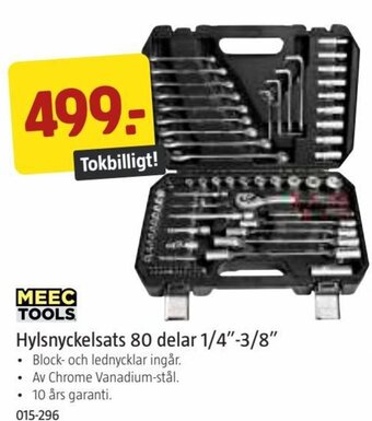Jula Hylsnyckelsats 80 delar 1/4"-3/8" erbjuda